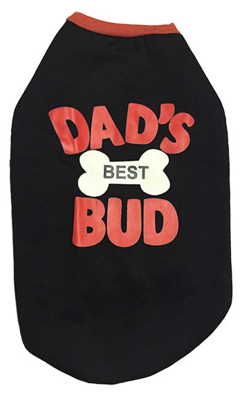 Dog T Shirt Black Best Bud For Medium Dogs S22