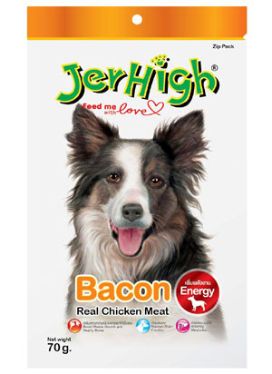 Jerhigh Dog Snack Bacon 70 gm Pack of 5