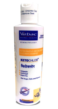 Virbac Ketochlor Antiseptic Antifungal And Cleansing Shampoo For Dogs Cats and Horses 200ml